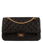 Shop safe online at Labellov in Antwerp, Brussels and Knokke this 100% authentic second hand Chanel Black Aged Calfskin Large 2.55 Bag