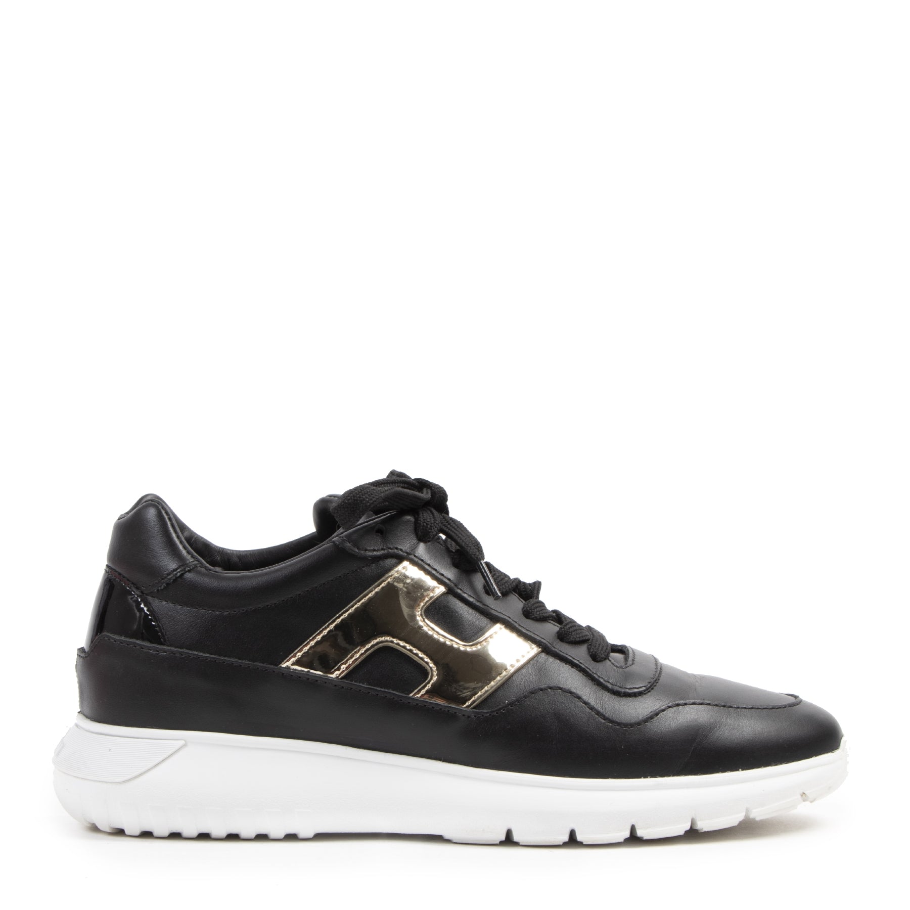 Authentic second-hand vintage Hogan Black Interactive Low Top Sneakers - Size 40 buy online webshop LabelLOV