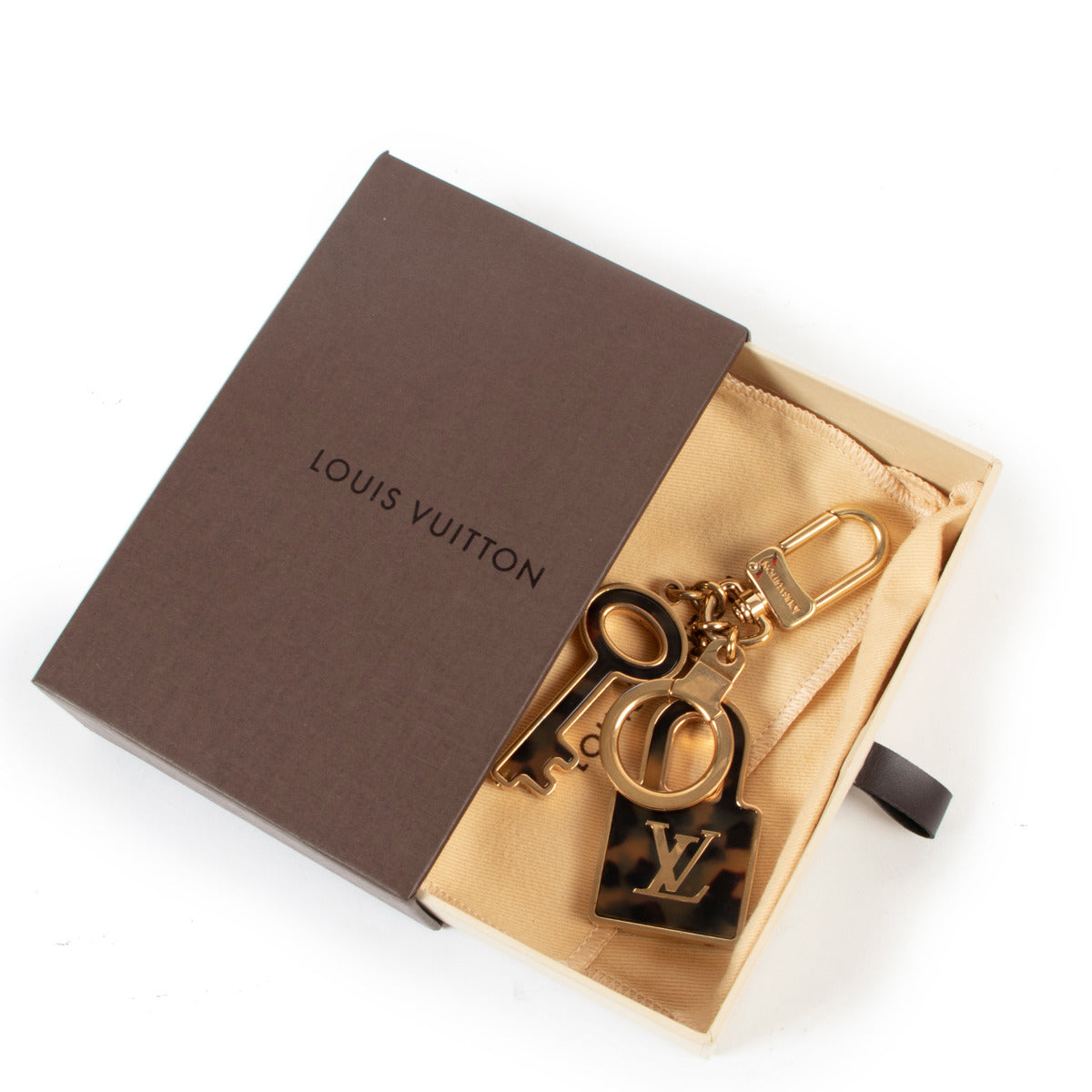 Louis Vuitton Gold Tortoise Lock Bag Charm