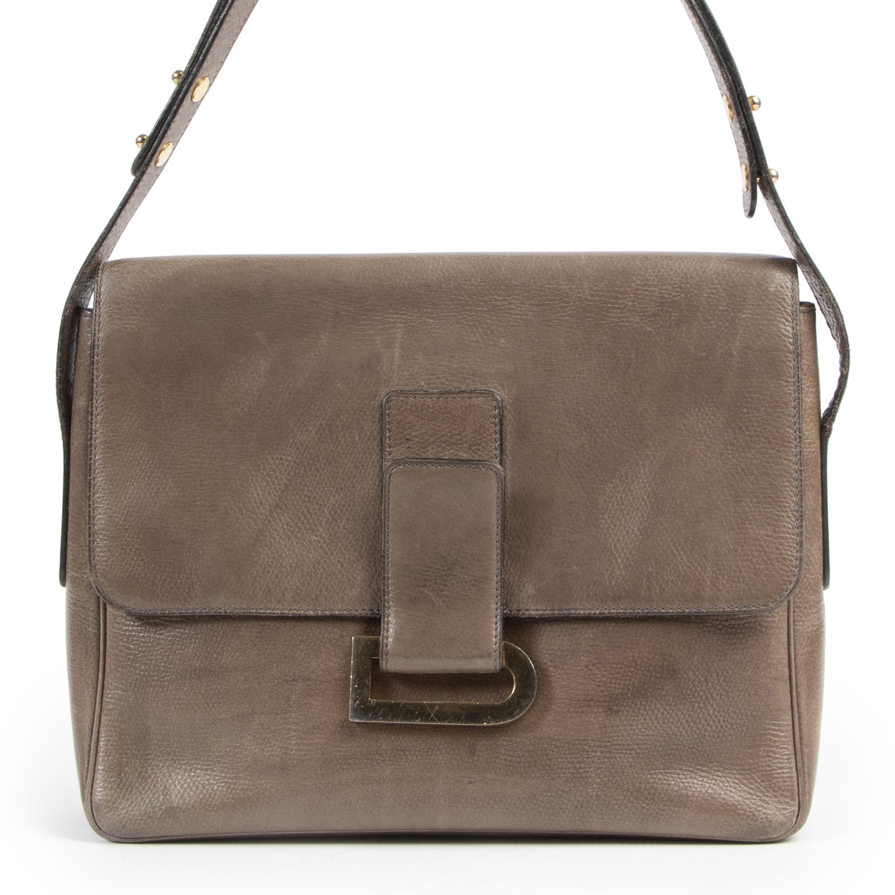 shop safe online Delvaux Taupe poirier Shoulder Bag