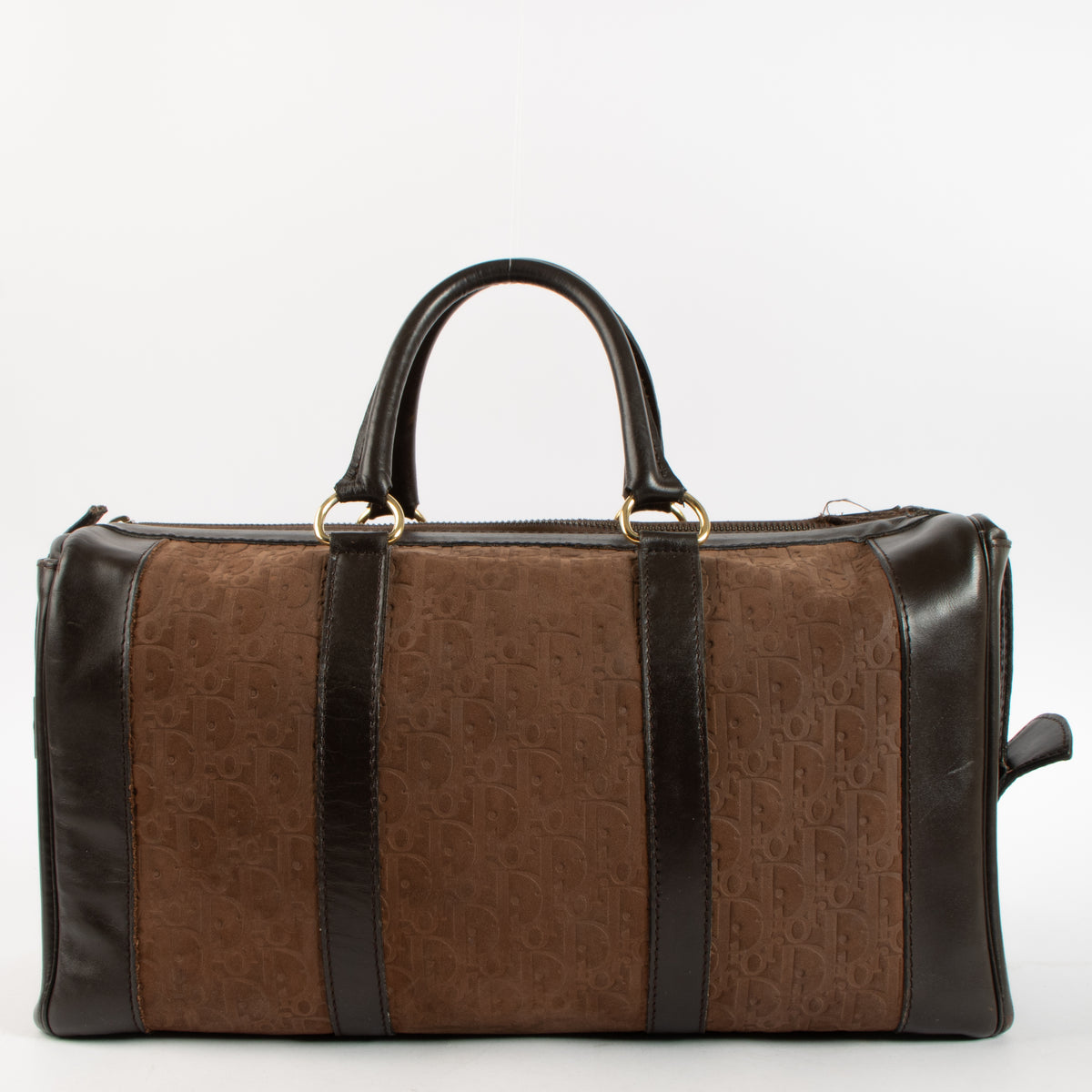 Shop the authentic Christian Dior Vintage Brown Oblique Empreinte Duffle Bag on Labellov.com.