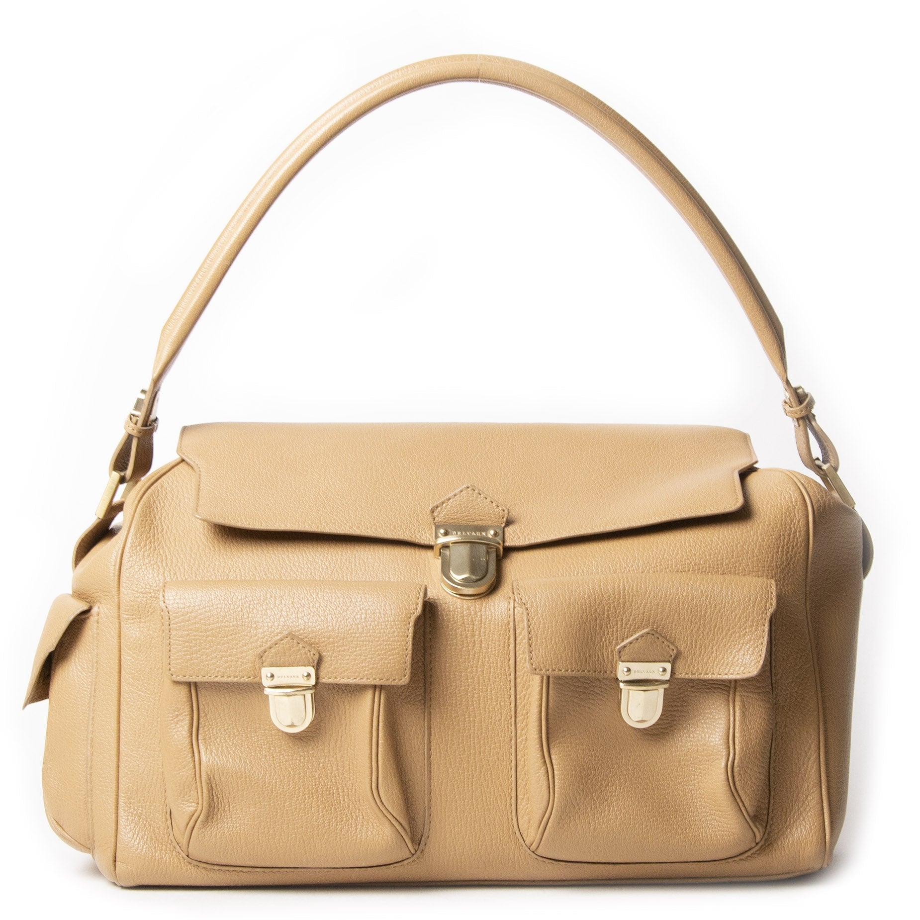 Delvaux Coquin Poches Blush Shoulder Bag front of the bag