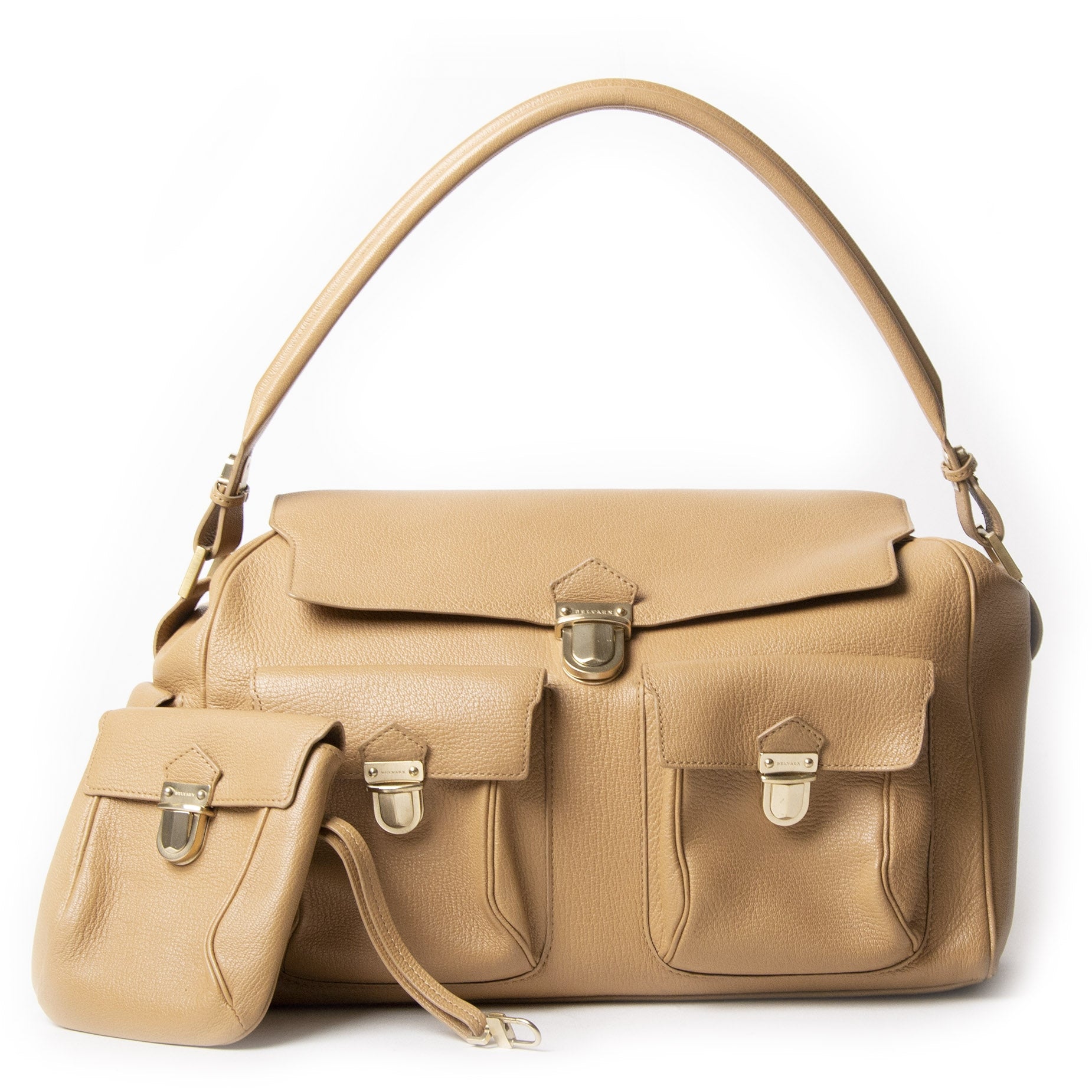 Delvaux Coquin Poches Blush Shoulder Bag