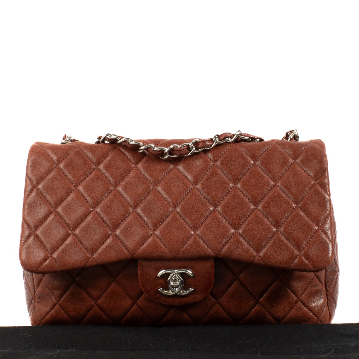 shop 100% authentic second hand Chanel Soft Red Classic Jumbo Flap Bag on Labellov.com