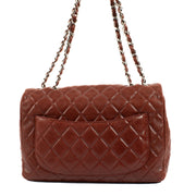 shop 100% authentic second hand Chanel Soft Red Classic Jumbo Flap Bag on Labellov.com