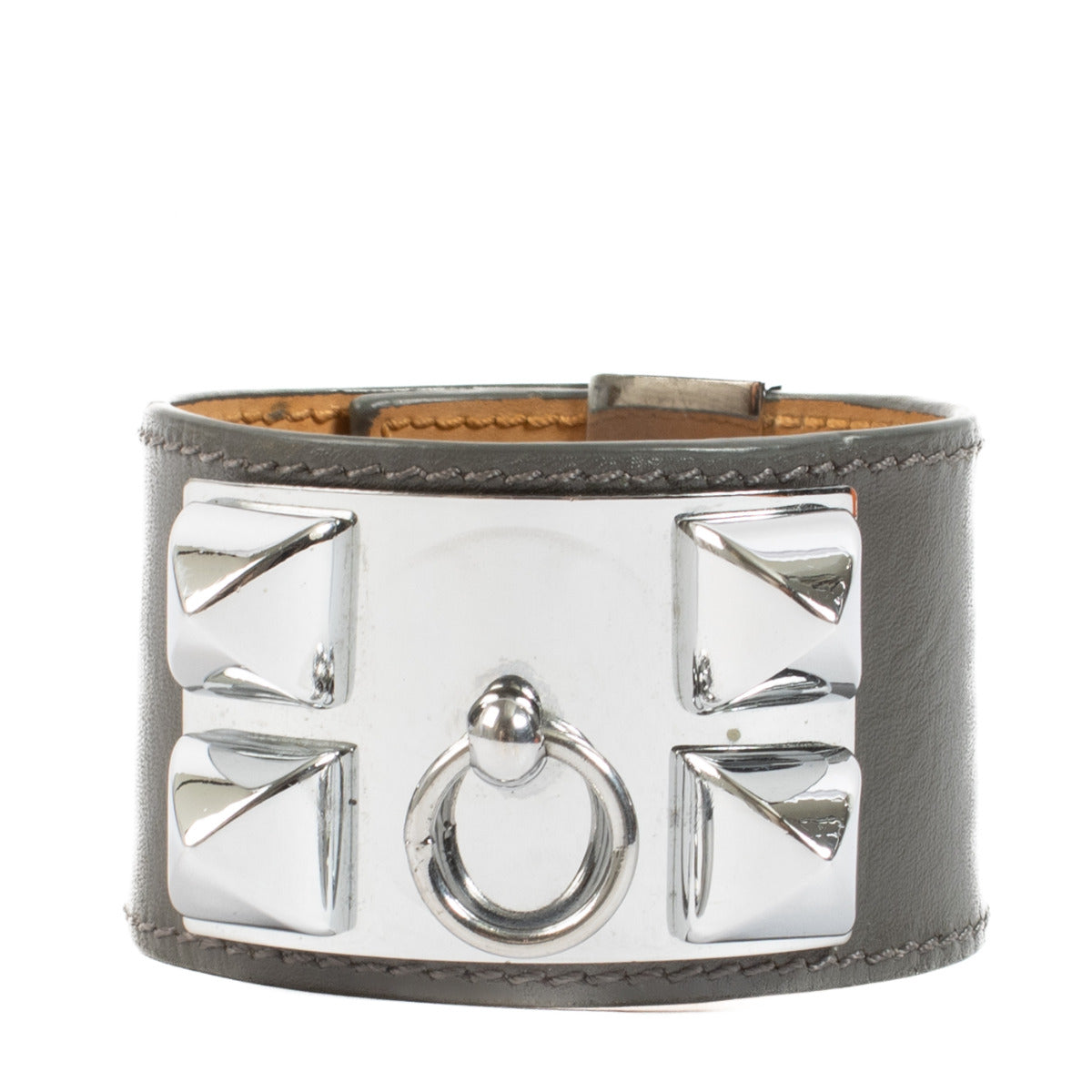Hermès Silver Collier De Chien Bracelet - Size T4