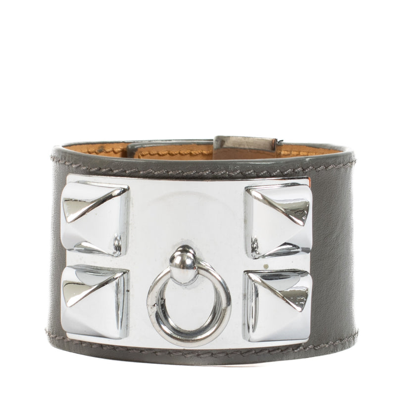 Hermès Silver Collier De Chien Bracelet - Size T4