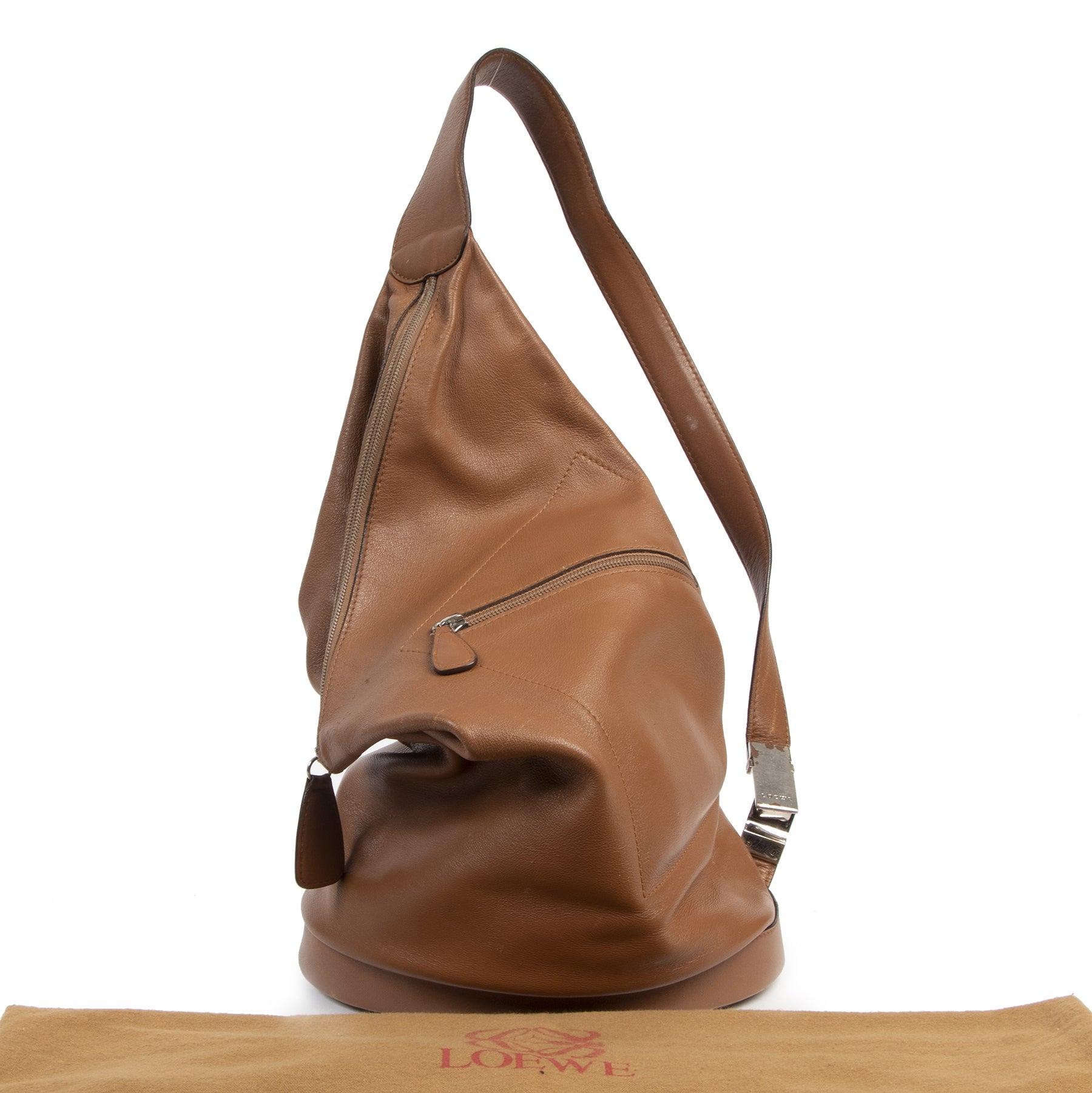 Authentieke tweedehands vintage Loewe Camel Rucksack koop online webshop LabelLOV
