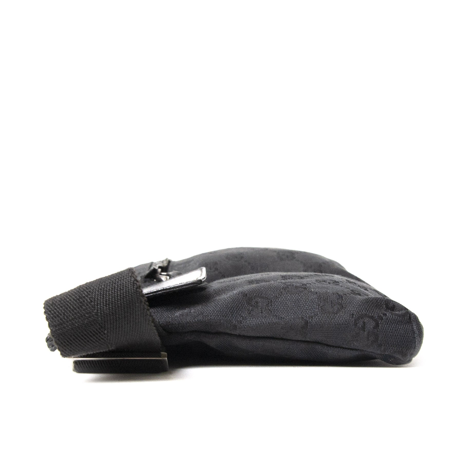 Gucci Black GG Monogram Canvas Belt Bag