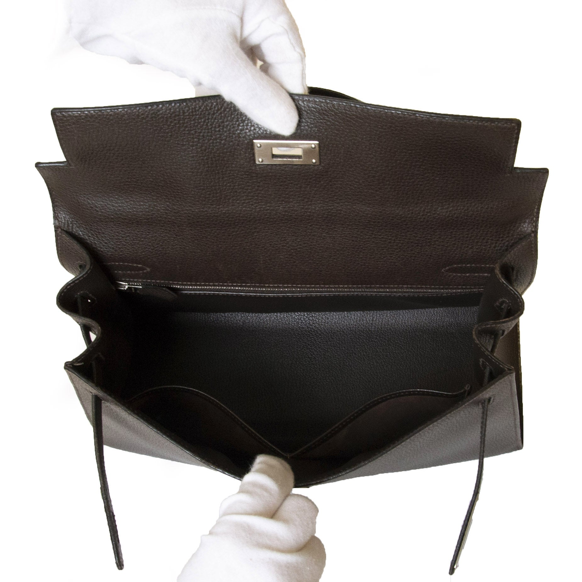 Hermès Kelly 32 Brown Vache Liègee PHW