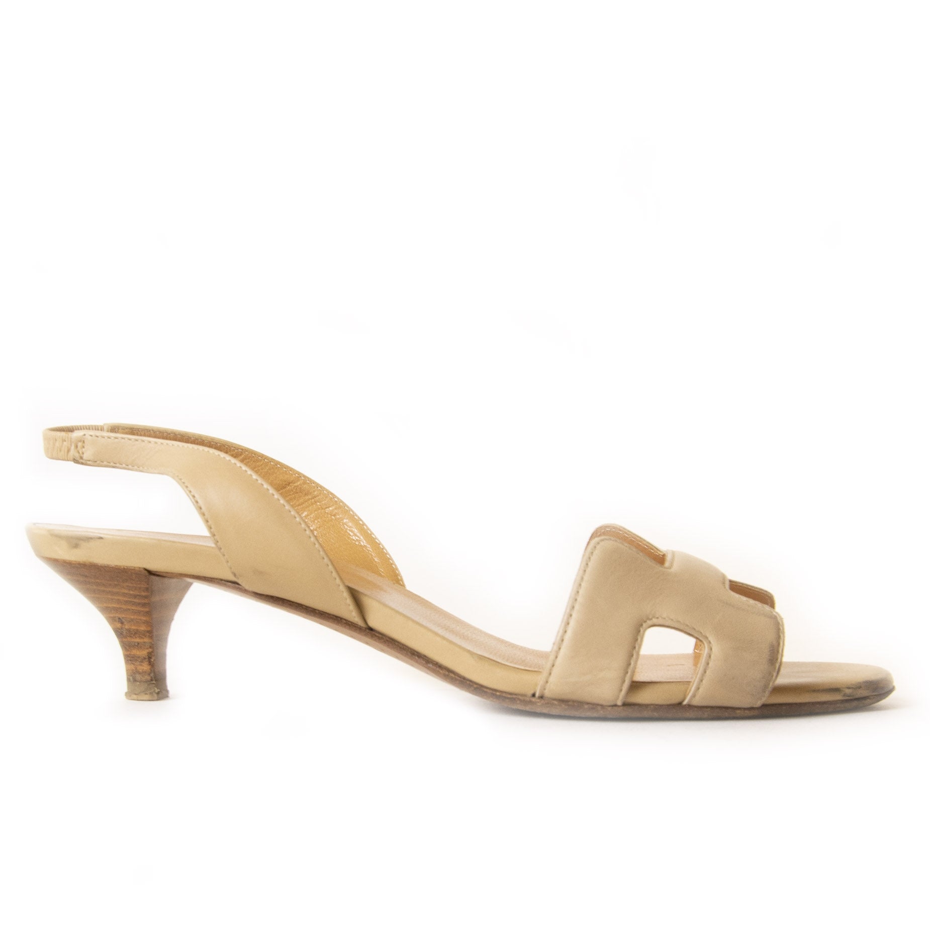 Authentic second-hand vintage Hermès Ottomane Kitten Heels - Size 36 buy online webshop LabelLOV