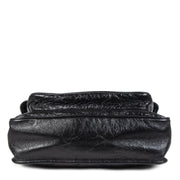 Authentieke Tweedehands Saint Laurent Large Niki Black Calfskin Leather Shoulder Bag juiste prijs veilig online shoppen luxe merken webshop winkelen Antwerpen België mode fashion