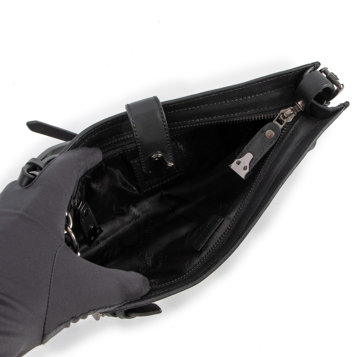 Burberry Prorsum Black Leather Studded Knight Clutch