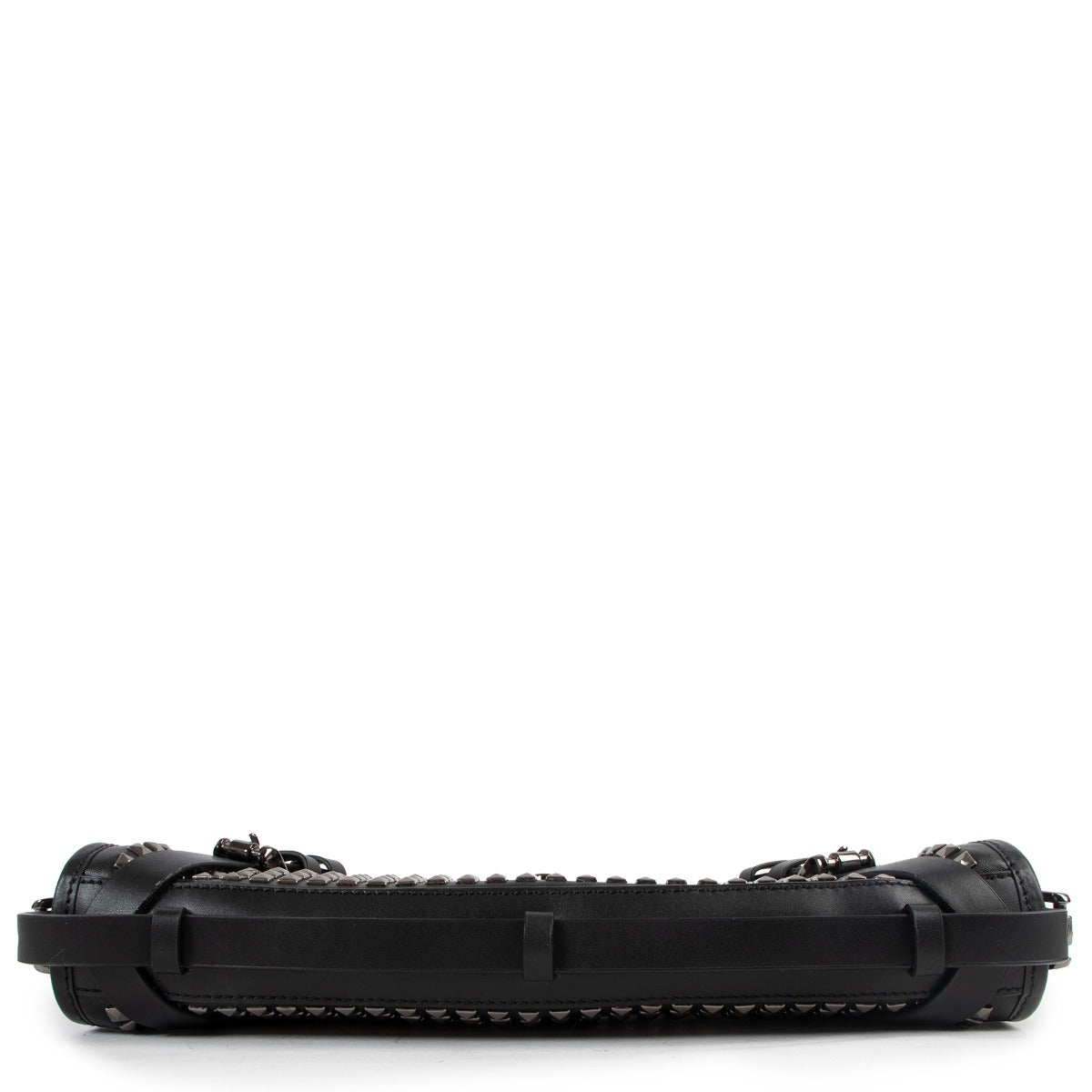 Burberry Prorsum Black Leather Studded Knight Clutch