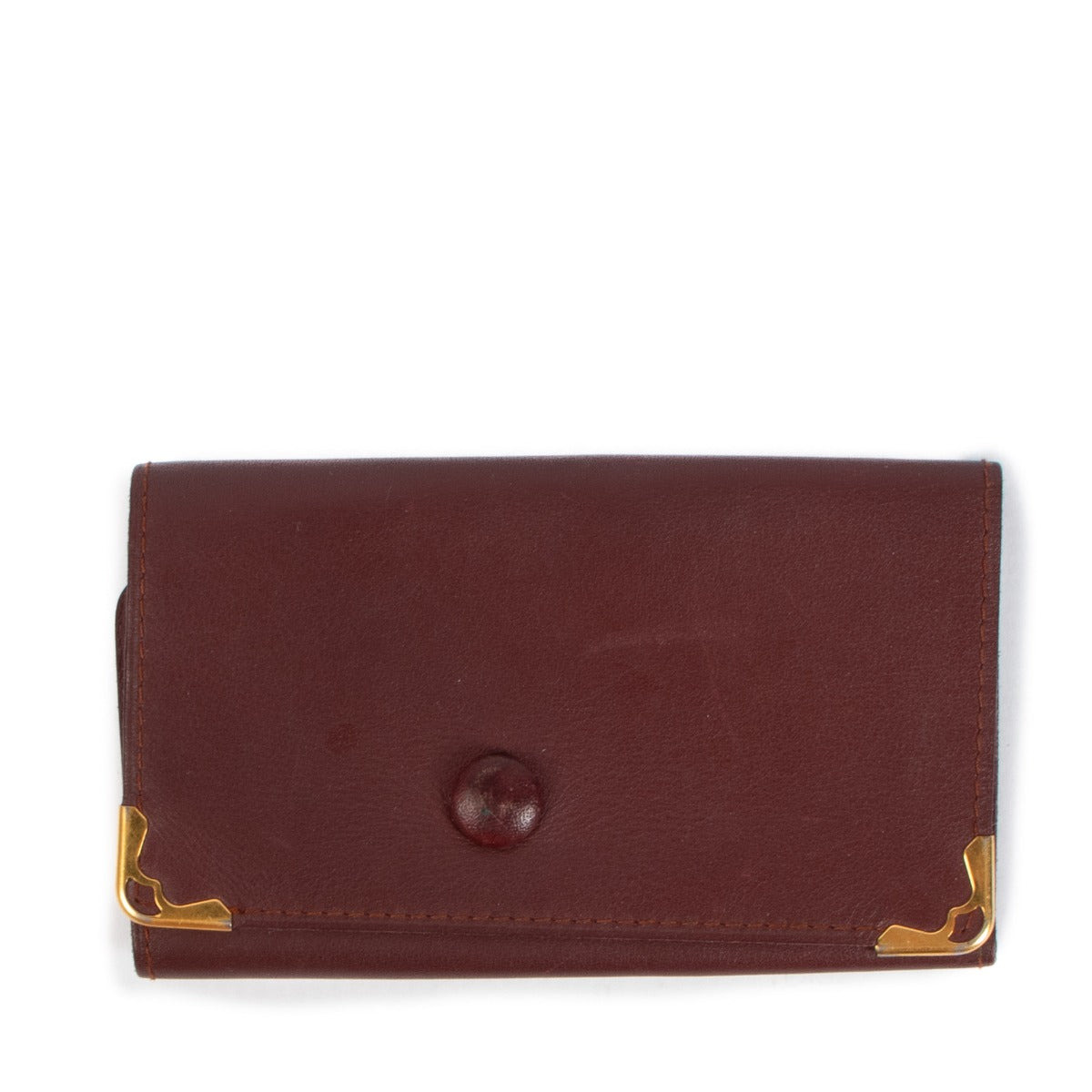Cartier Burgundy Leather Keyring