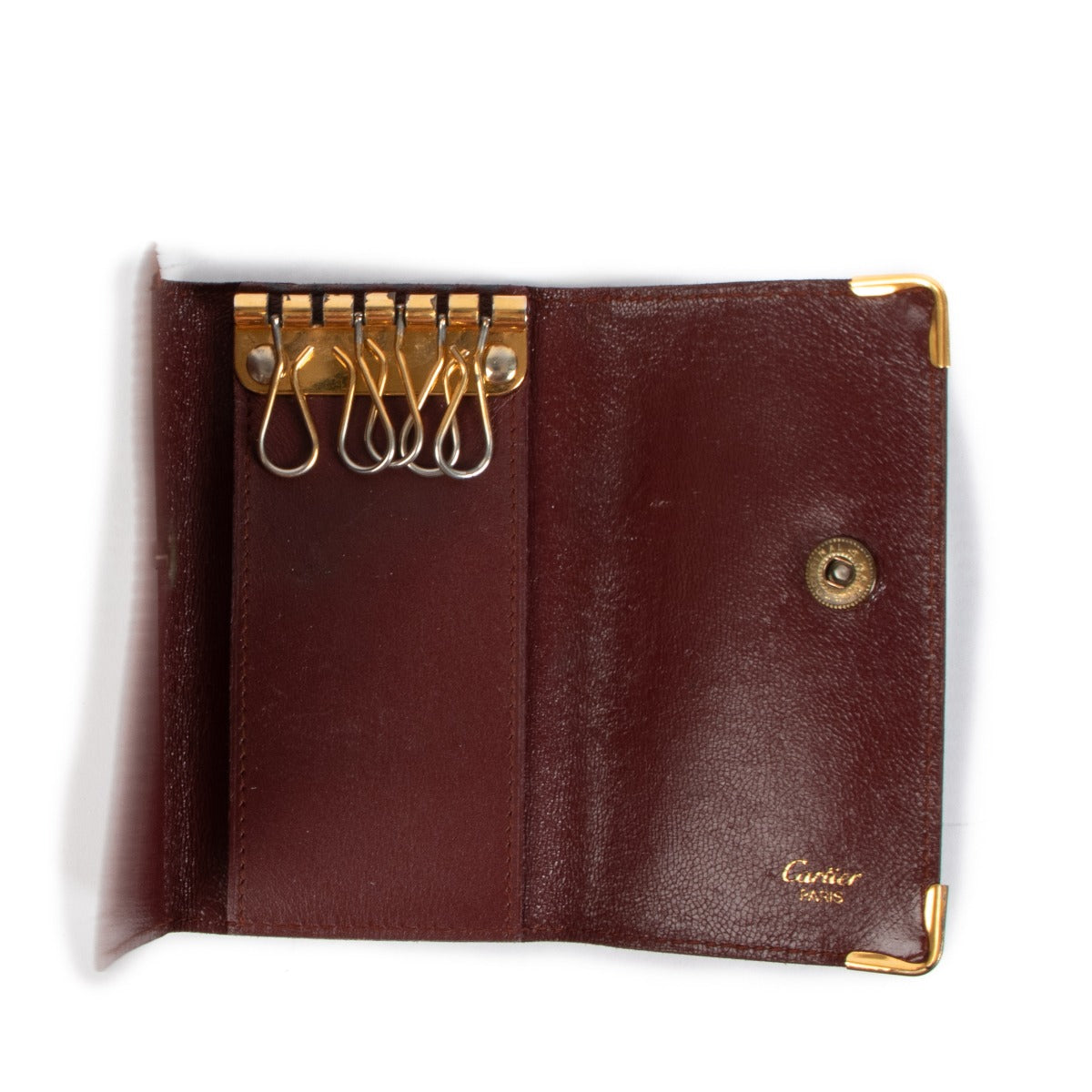 Cartier bordeauxleren sleutelhanger