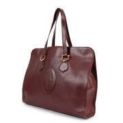 Must de Cartier Burgundy Vintage Shopper Tote Bag