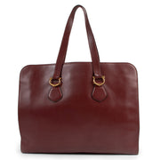 Must de Cartier Burgundy Vintage Shopper Tote Bag