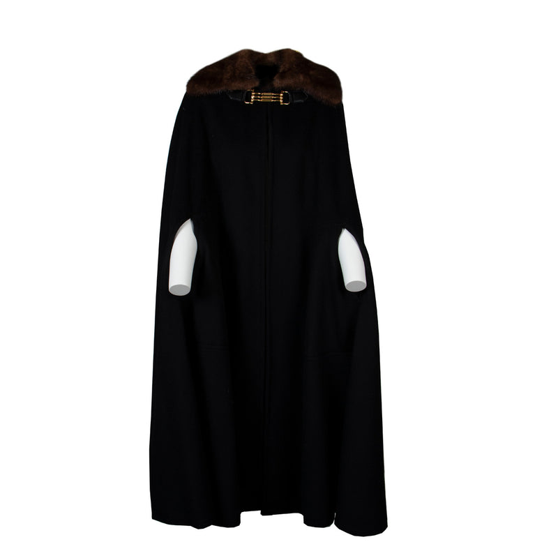 Celine Black Cape Jacket for the best price at Labellov secondhand luxury