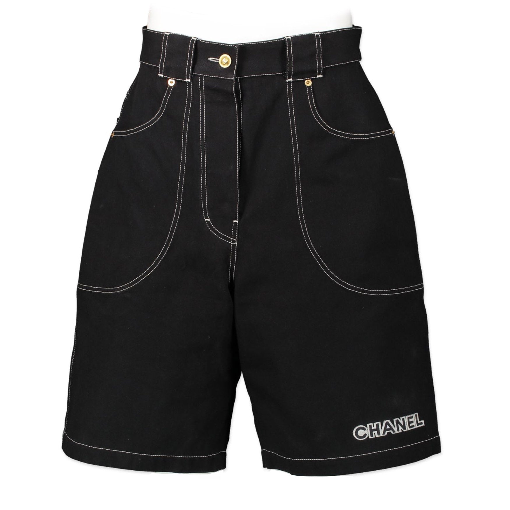Chanel Denim Bermuda Pants