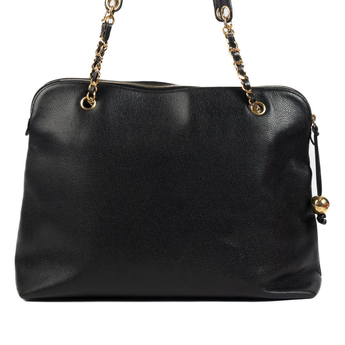 Chanel Zwarte Vintage Bowling Schoudertas
