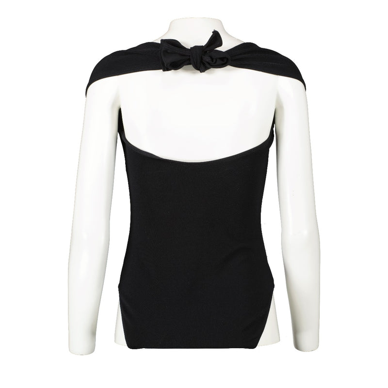 Chanel Cruise 2001 Black CC Halter Swimsuit