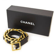 Chanel Black & Gold Heavy Belt 100% authentic for the best price at Labellov secondhand luxury