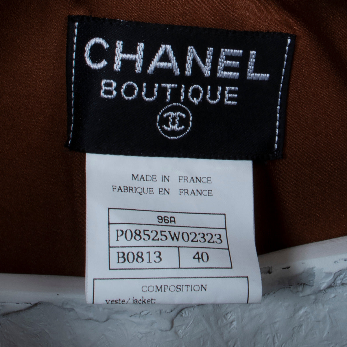 Chanel bruin & goud tweed set Herfstcollectie 1996 - Maat 40