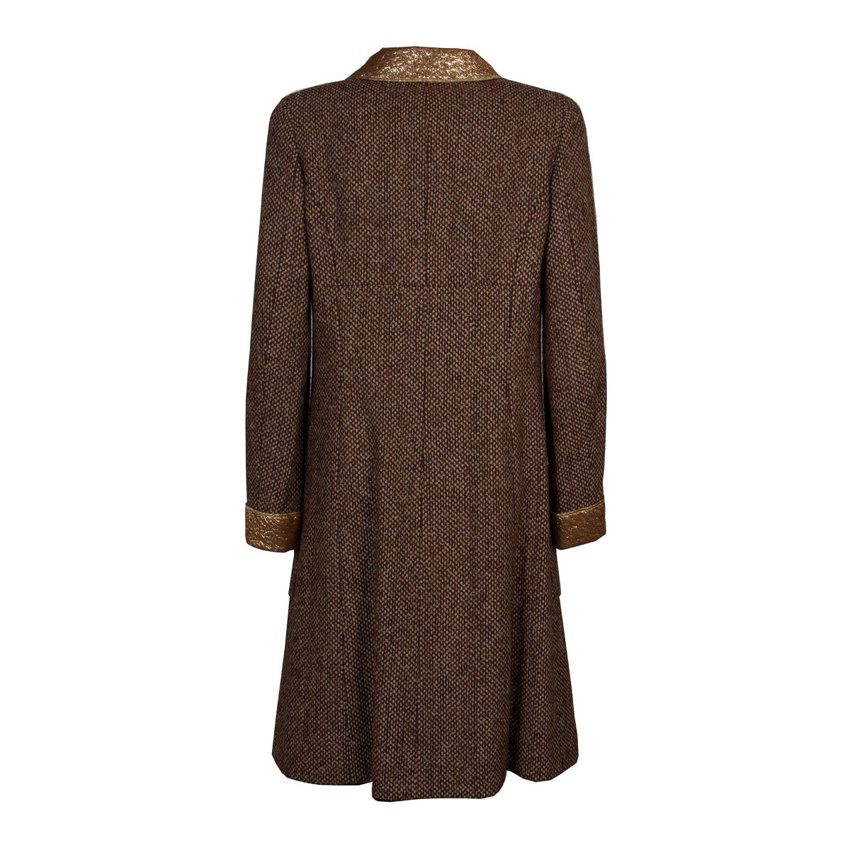 Chanel bruin & goud tweed set Herfstcollectie 1996 - Maat 40