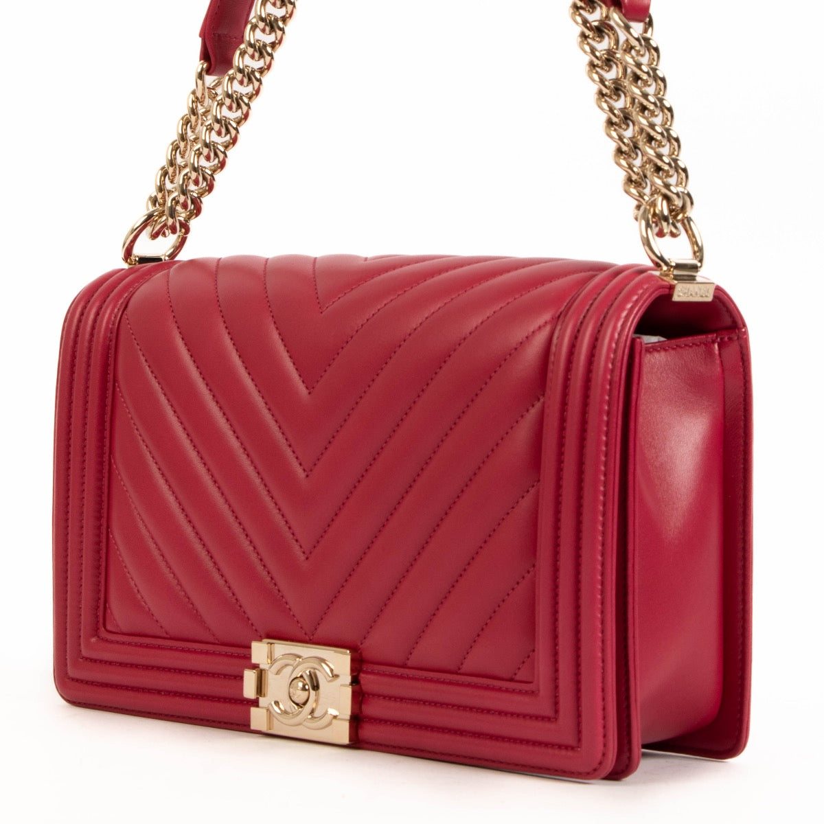 shop 100% authentic second hand Chanel Framboise Medium Boy Bag on Labellov.com