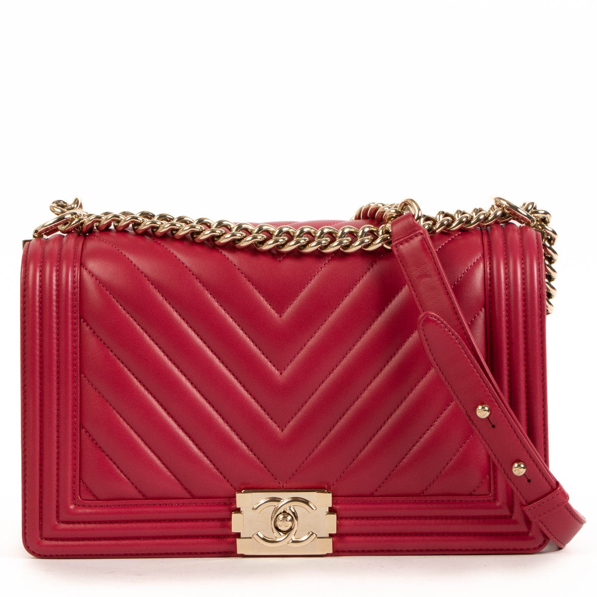 shop 100% authentic second hand Chanel Framboise Medium Boy Bag on Labellov.com