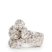 Shop safe online at Labellov in Antwerp 100% authentic second hand Chanel Silver Camellia Ring - Size 54