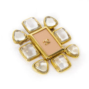 Authentieke tweedehands Chanel Vintage Pink Flower Brooch juiste prijs veilig online winkelen LabelLOV webshop luxe merken winkelen Antwerpen België mode fashion