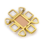 Authentieke tweedehands Chanel Vintage Pink Flower Brooch juiste prijs veilig online winkelen LabelLOV webshop luxe merken winkelen Antwerpen België mode fashion
