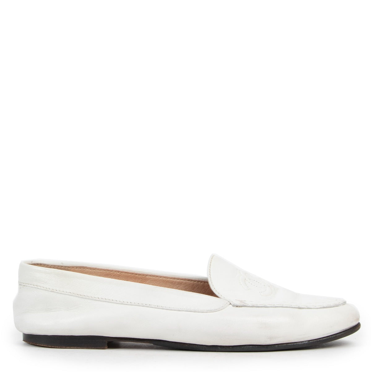 Chanel White Loafers - Size 39