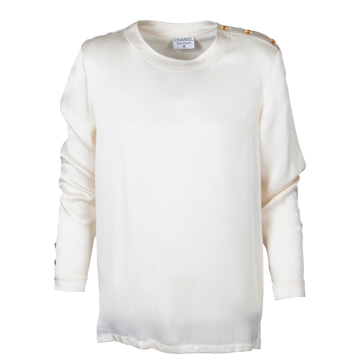 Haut en soie crème Chanel - Taille S