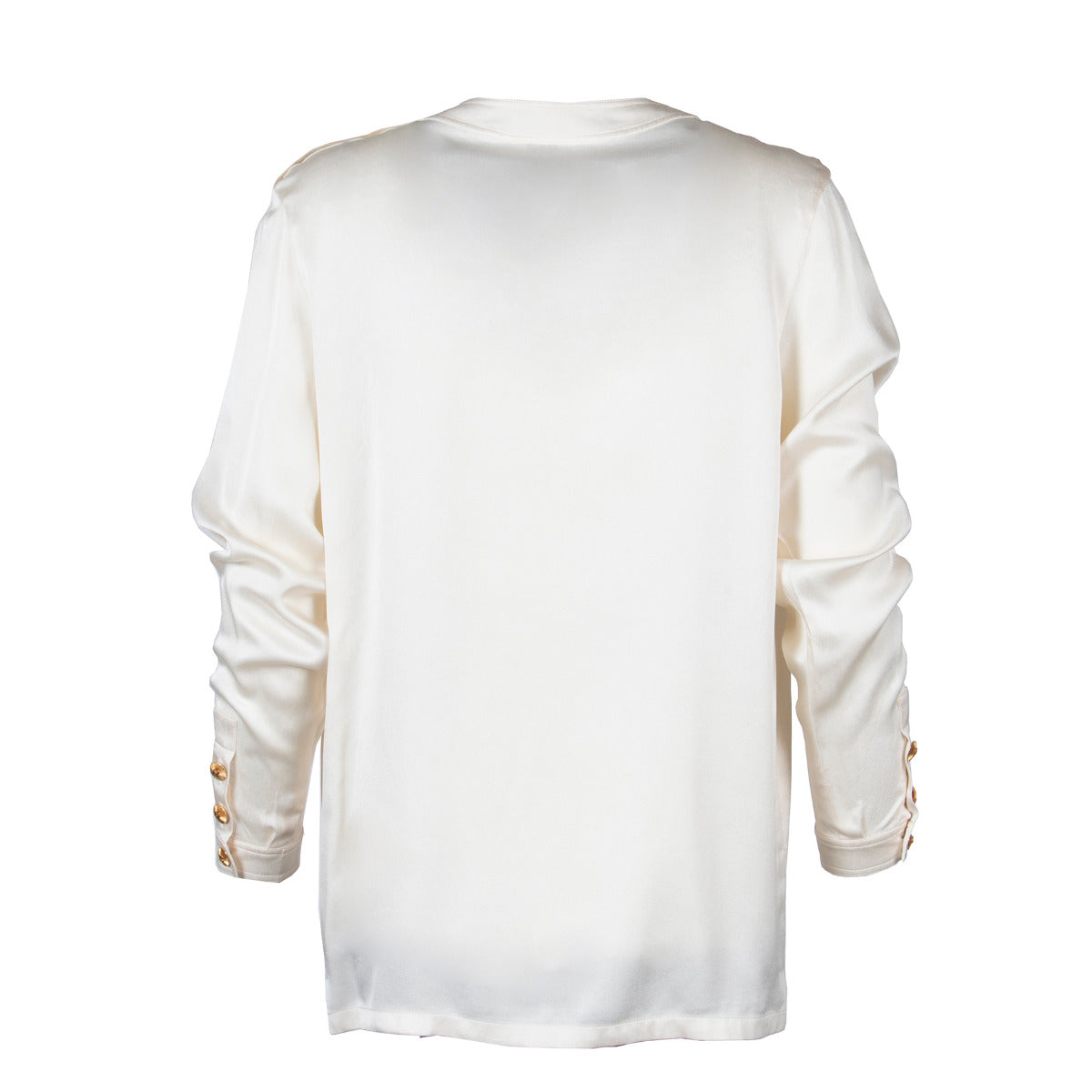Chanel Cream Silk Top - Size S for the best price at Labellov secondhand luxury in Antwerp. We buy and sell your authentic designer bags online.
