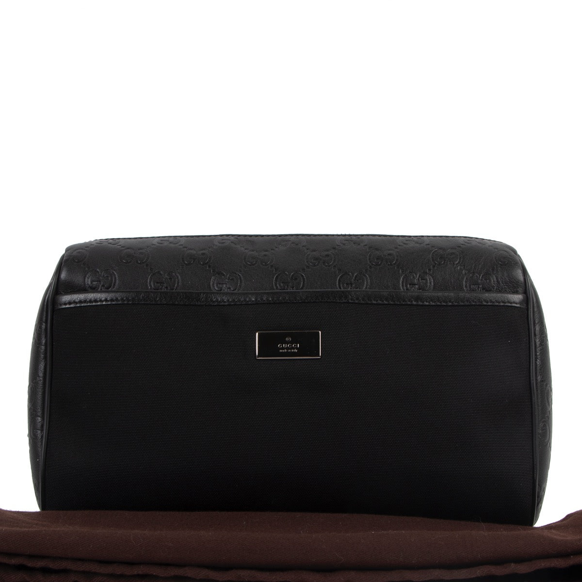 Shop now for your pre-loved, 100% authentic Gucci Black Nylon Guccissima Pouch, at Labellov In Antwerp