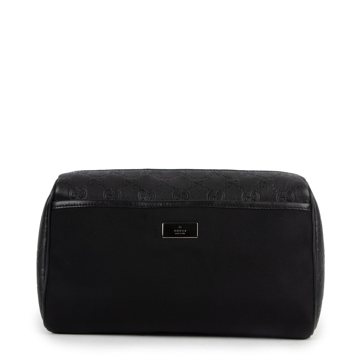 Shop now for your pre-loved, 100% authentic Gucci Black Nylon Guccissima Pouch, at Labellov In Antwerp