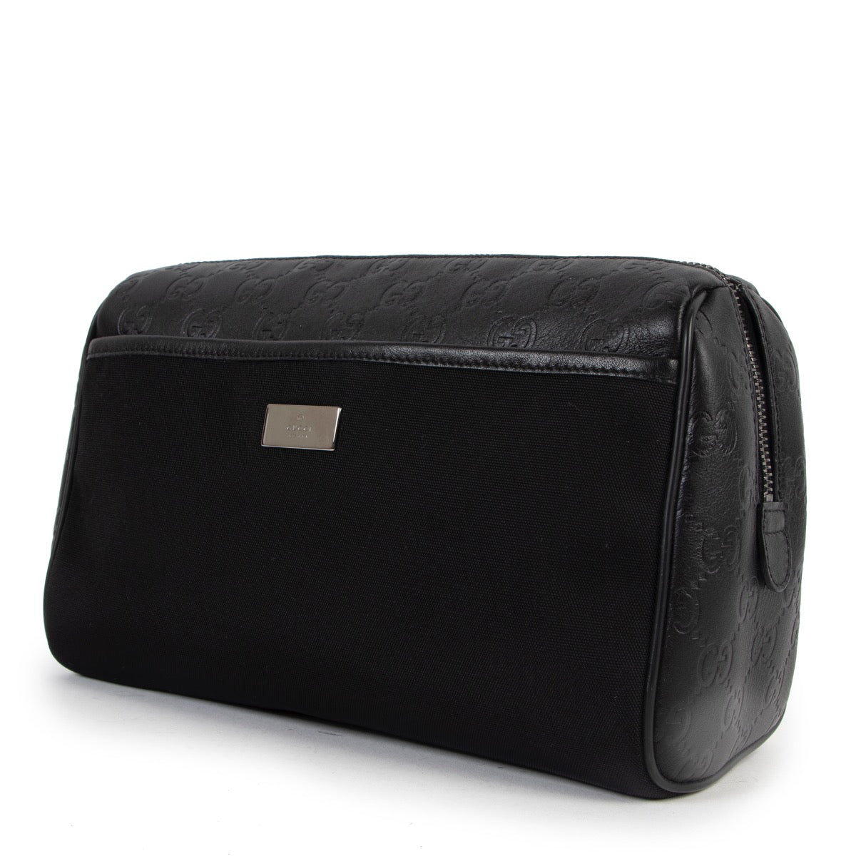 Shop now for your pre-loved, 100% authentic Gucci Black Nylon Guccissima Pouch, at Labellov In Antwerp