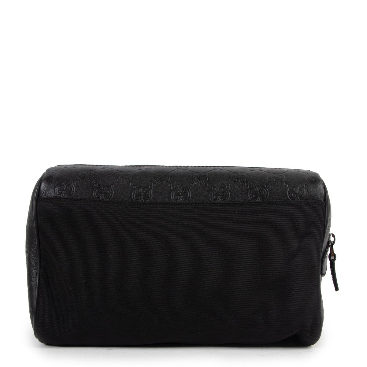 Shop now for your pre-loved, 100% authentic Gucci Black Nylon Guccissima Pouch, at Labellov In Antwerp