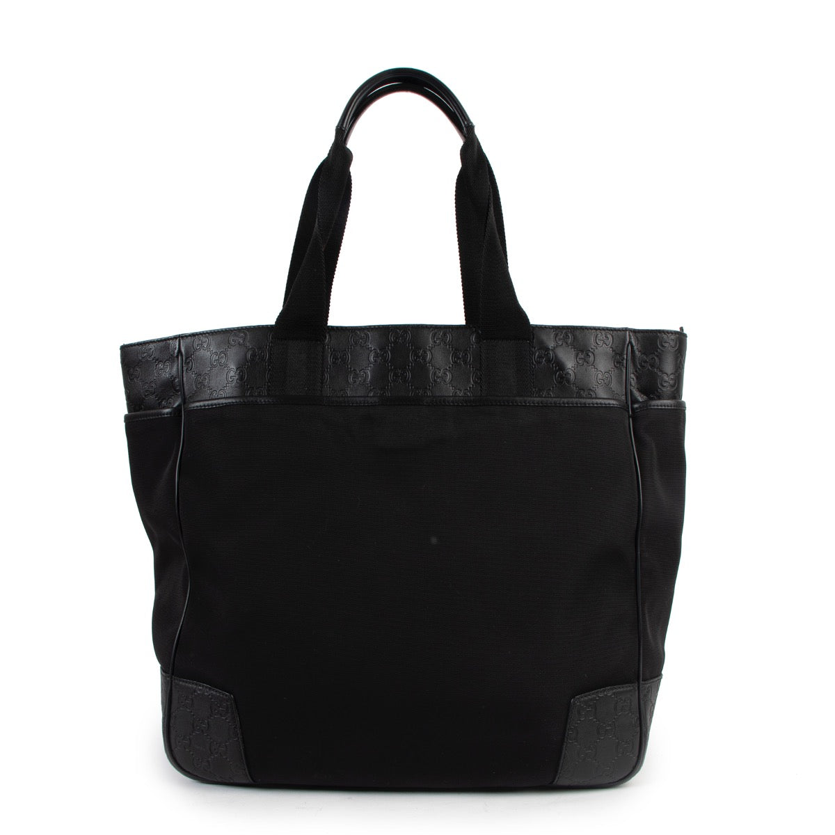 Gucci Black Nylon Guccissima Large Tote