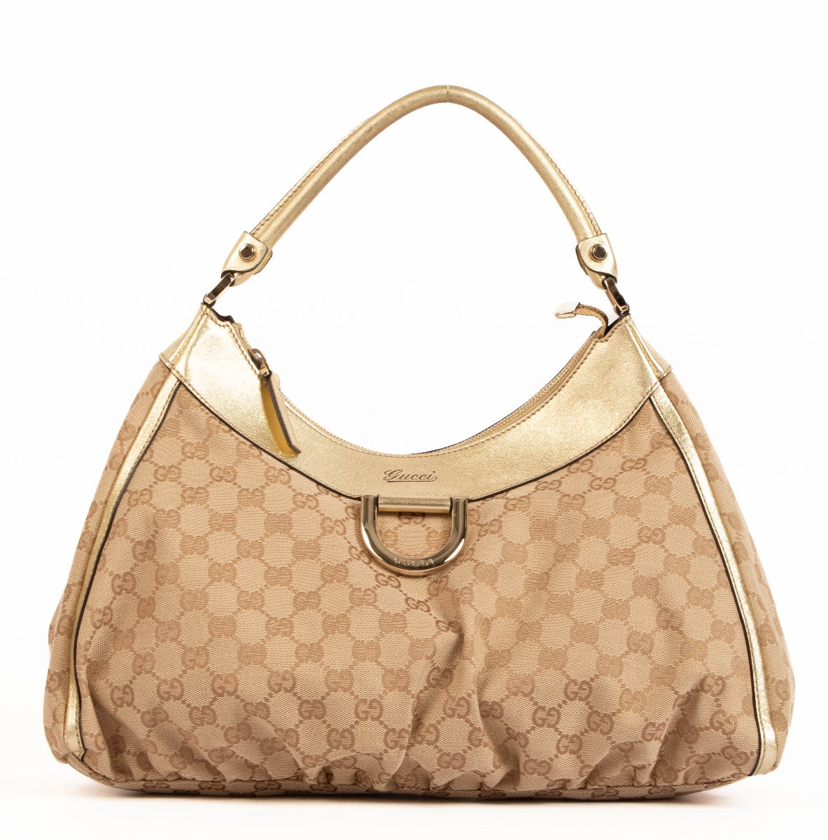shop 100% authentic second hand Gucci Monogram Gold Top handle on Labellov.com