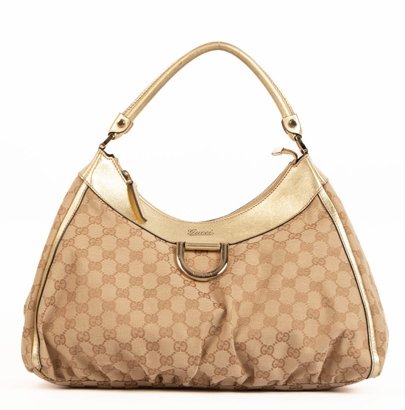 shop 100% authentic second hand Gucci Monogram Gold Top handle on Labellov.com