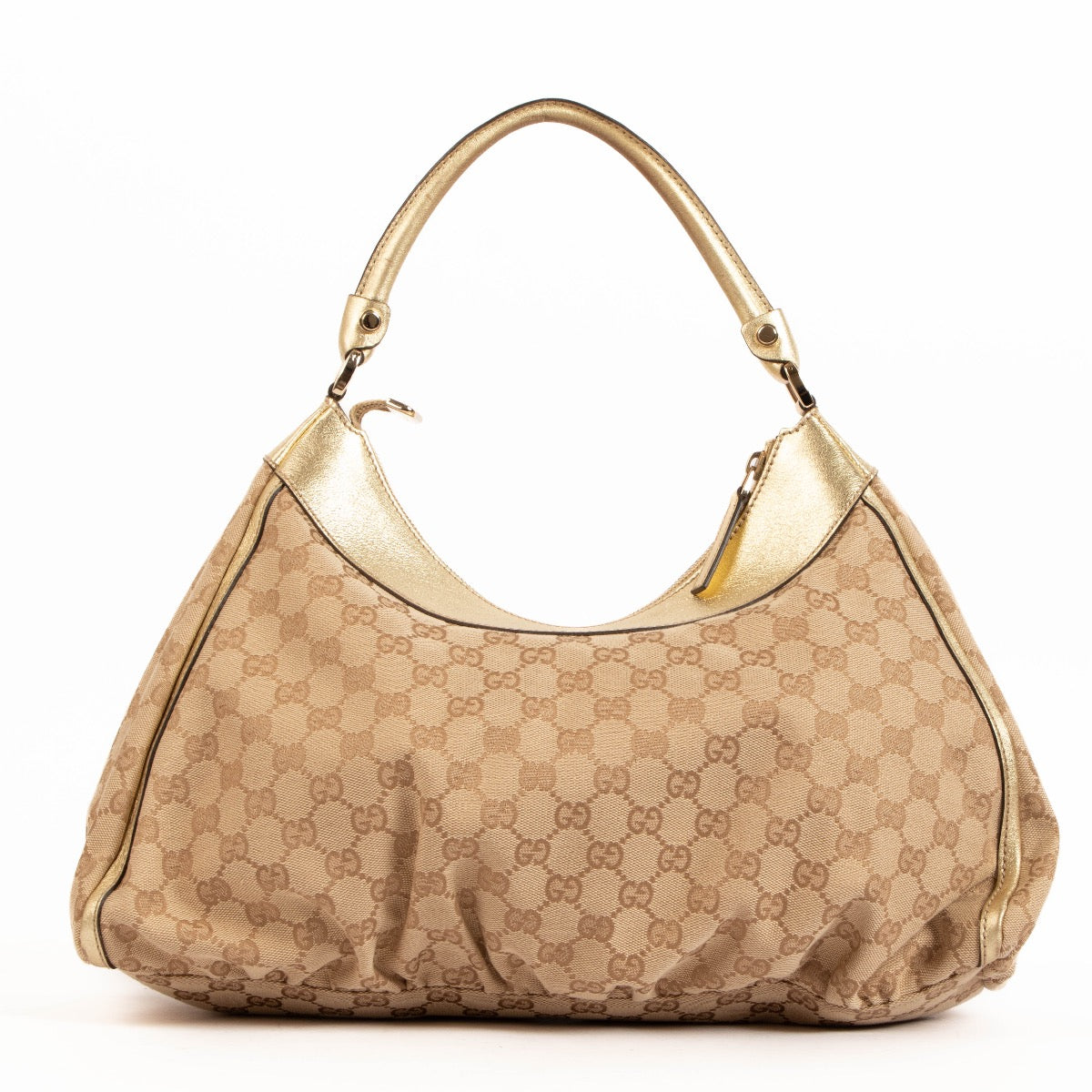 shop 100% authentic second hand Gucci Monogram Gold Top handle on Labellov.com