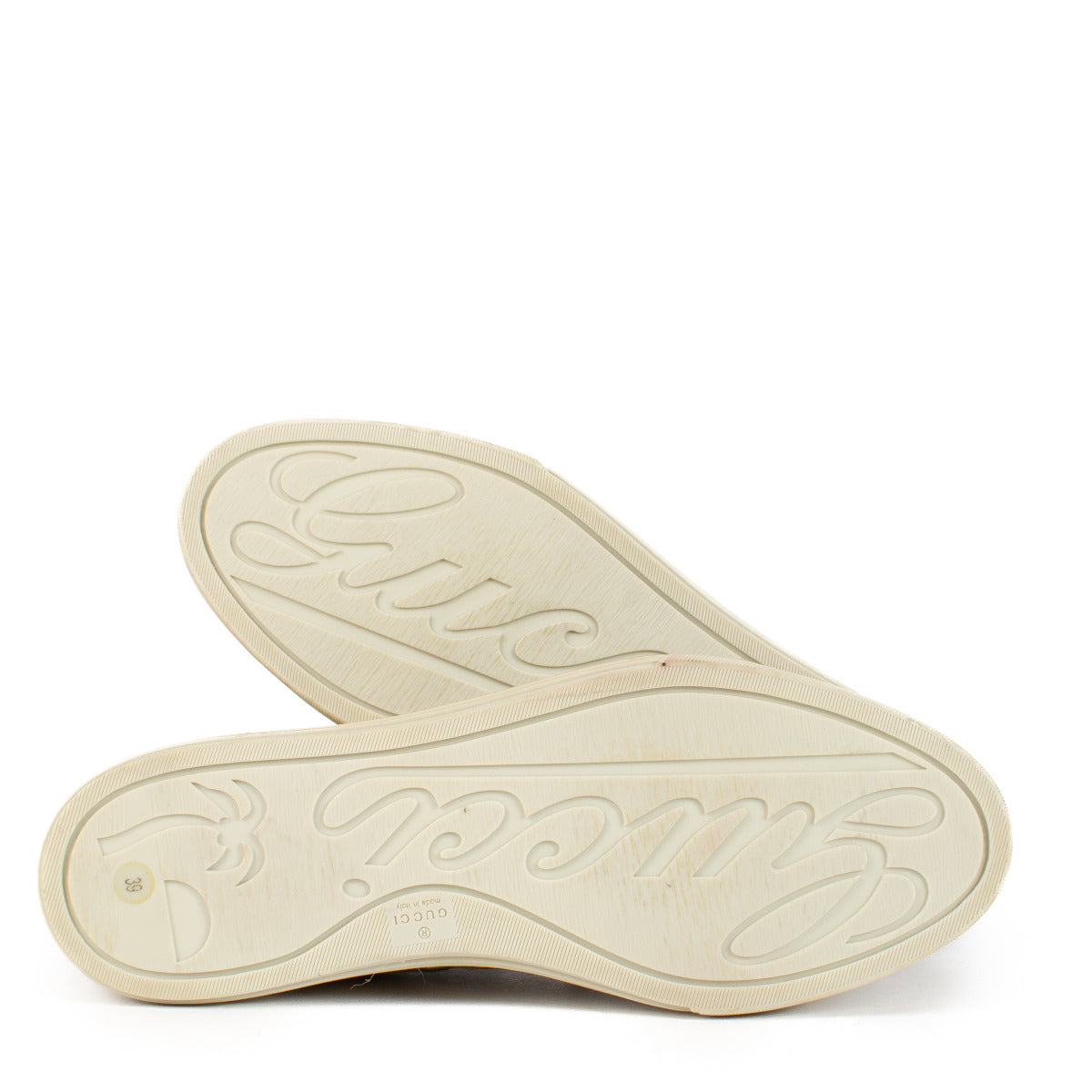 Baskets montantes Gucci GG toile beige - taille 39