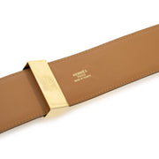 Hermès Black Leather Collier de Chien Belt - Size 75