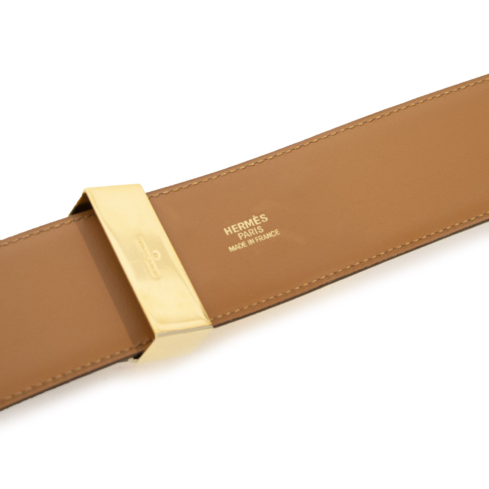 Hermès Black Leather Collier de Chien Belt - Size 75