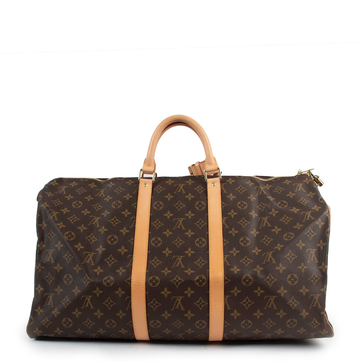 Buy online authentic second hand Louis Vuitton Monogram Keepall 55 Travel Bag in very good condition at Labellov in Antwerp