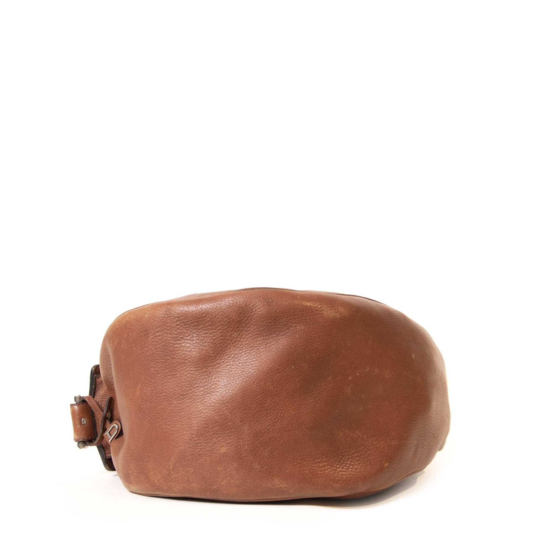 Authentieke Tweedehands Delvaux Cognac Sling Leather Bag juiste prijs veilig online winkelen LabelLOV webshop luxe merken winkelen Antwerpen België mode fashion